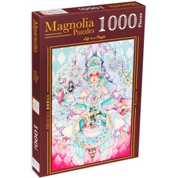 Puzzle Magnolia din 1000 de piese - Iepurele alb