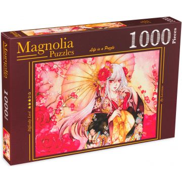 Puzzle Magnolia din 1000 de piese - Nuanțe roșii