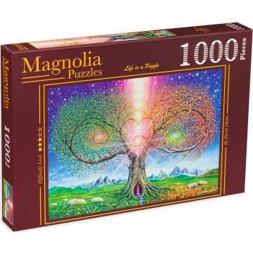 Puzzle Magnolia din 1000 de piese - Pomul iubirii