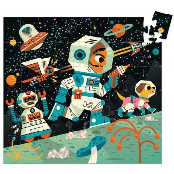 Puzzle pentru copii Djeco - Stație spațială, 54 de piese