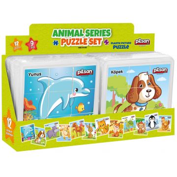 Puzzle pentru copii Pilsan - Animale, 9 piese, asortiment