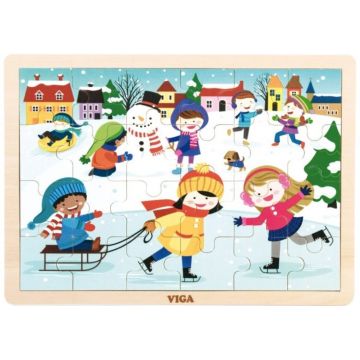 Puzzle pentru copii Viga - Iarna, 24 piese
