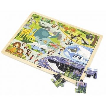 Puzzle pentru copii Viga - Zoo, 48 piese