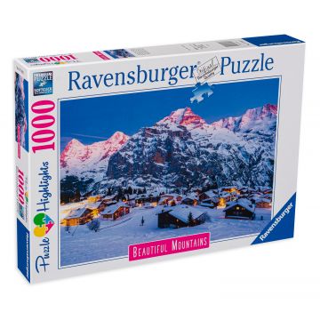 Puzzle Ravensburger din 1000 de piese - Bernese Oberland, Mürren
