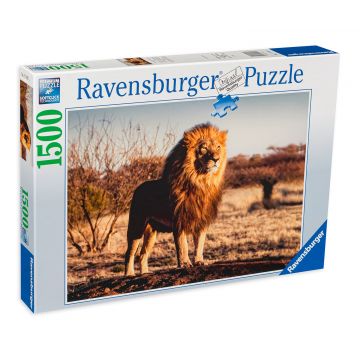 Puzzle Ravensburger din 1500 de piese - Leul - regele junglei