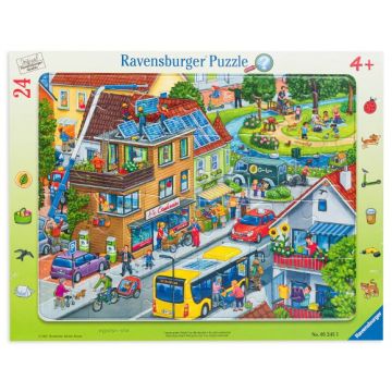 Puzzle Ravensburger din 24 de piese - Orașul nostru verde