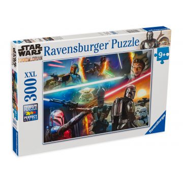 Puzzle Ravensburger din 300 XXL de piese - Mandalorianul: Foc încrucișat