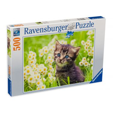 Puzzle Ravensburger din 500 de piese - Pisica din câmp