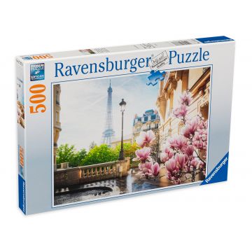Puzzle Ravensburger din 500 de piese - Primăvara la Paris