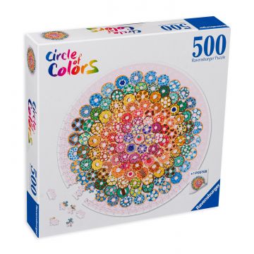 Puzzle rotund Ravensburger din 500 de piese - Fursecuri