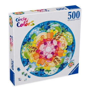 Puzzle rotund Ravensburger din 500 de piese - Înghețată