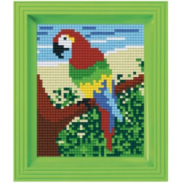 Set creativ cu ramă și pixeli Pixelhobby Classic - Papagal