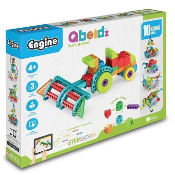 Set de construcții Engino Qboidz 10 în 1 - Tractor agricol