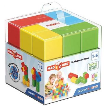 Set de cuburi magnetice Geomag - Crystal, 24 bucăți