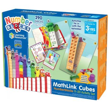 Set de matematică pentru copii Learning Resources - Cuburi de asamblat, de la 11 la 20