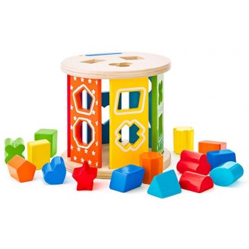 Sorter rulant din lemn Woodyland - Colorful World