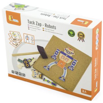 Tablă de lemn pentru copii Viga - Roboți
