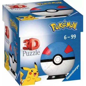 3D Puzzle Ravensburger din 54 de piese - Pokemon: Great Ball
