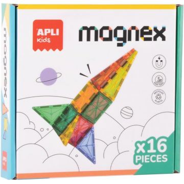 Constructor Apli Kids - Cu plăci magnetice transparente, 16 piese