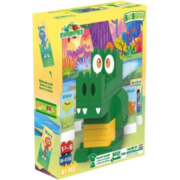 Constructor BioBuddi Swampies - Crocodil, 41 de piese
