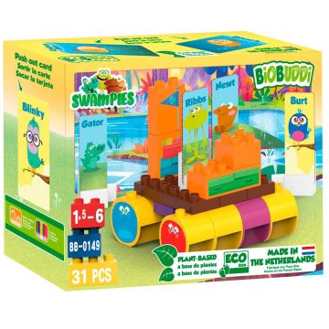 Constructor BioBuddi Swampies - Plută fluvială, 31 piese