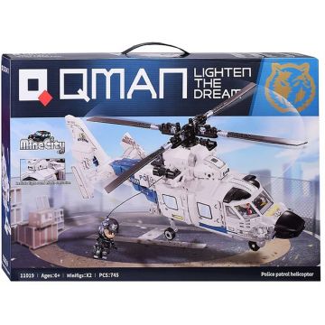 Constructor Qman - Elicopter de Patrulare, 745 piese