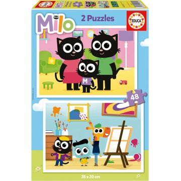 Educa 2 x 48 piese puzzle - Milo