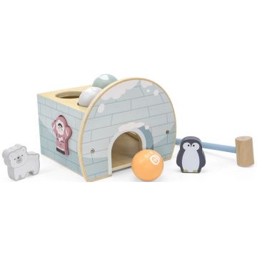 Joc din lemn cu ciocan și bile Viga Polar B - Igloo