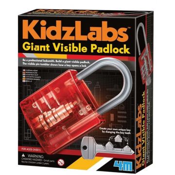 Jucărie de construcție  4M Kidz Labs - Un lacăt transparent gigant
