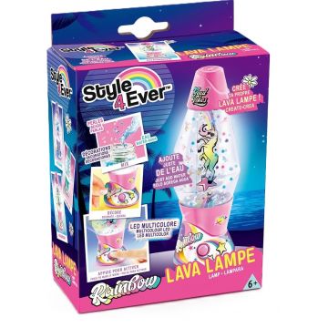 Mini lampă cu lavă Canal Toys - Rainbow, cu decorațiuni