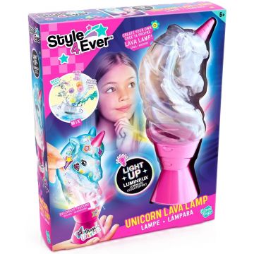Mini lampă cu lavă Canal Toys Rainbow - Unicorn, cu decorațiuni