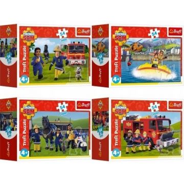 Mini puzzle Trefl din 54 de piese - Sam pompierul, sortiment