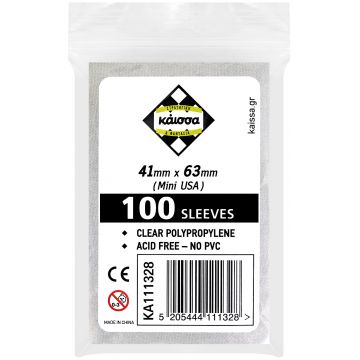 Protectoare pentru carduri Kaissa Sleeves 41x63mm (Mini USA) - 100 buc.