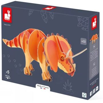 Puzzle 3D Janod - Triceratops