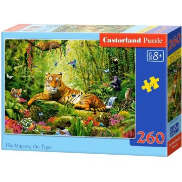 Puzzle Castorland din 260 de piese - Măreția lui - Tigru