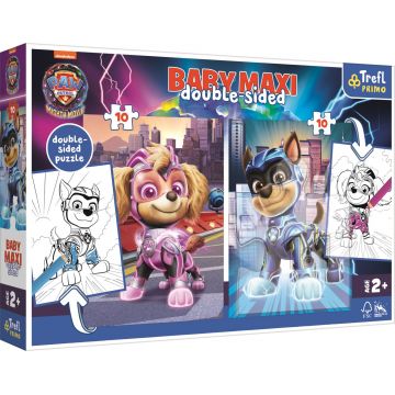 Puzzle cu două fețe Trefl din 2 x 10 de piese - Paw Patrol