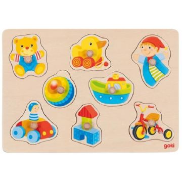 Puzzle cu mânere Goki - Jucăria mea de primăvară