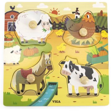 Puzzle cu mânere Viga - Animale de companie