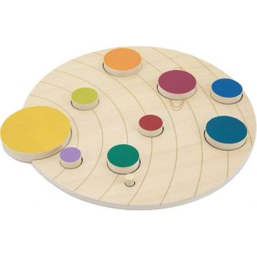 Puzzle din lemn  Andreu Toys - Sistem solar, circular