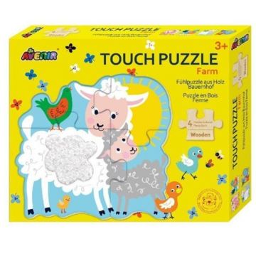 Puzzle din lemn  Avenir -Atingeți și simțiți, fermă