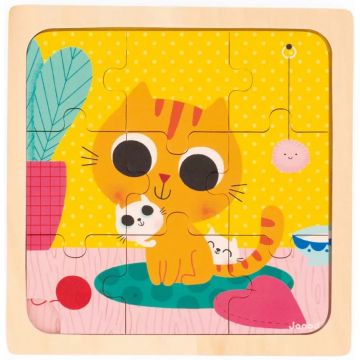 Puzzle din lemn Janod - Kitten