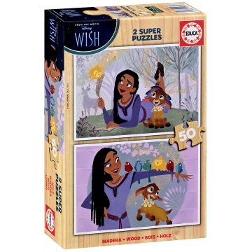 Puzzle din lemn pentru copii Educa din 2 x 50 de piese - Dorință