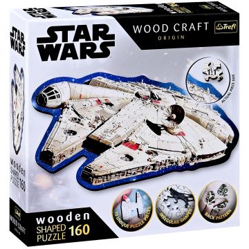 Puzzle din lemn Trefl din 160 de piese - Millennium Falcon