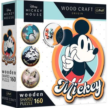 Puzzle din lemn Trefl din 160 de piese - Retro Mickey Mouse