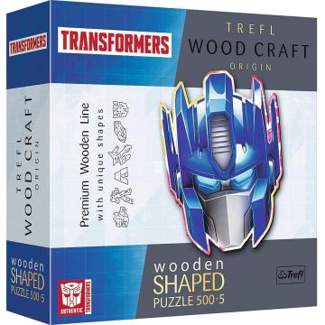 Puzzle din lemn Trefl din 500+5 de piese - Autoboți: Optimus Prime