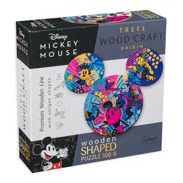 Puzzle din lemn Trefl din 500+5 de piese - Mickey Mouse