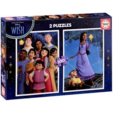 Puzzle Educa 2 x 100 de piese - Dorință