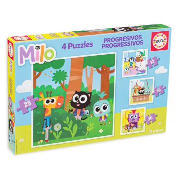 Puzzle Educa 4 în 1 - Milo