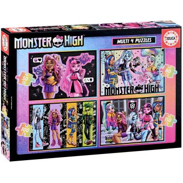 Puzzle Educa 4 în 1 - Monster High