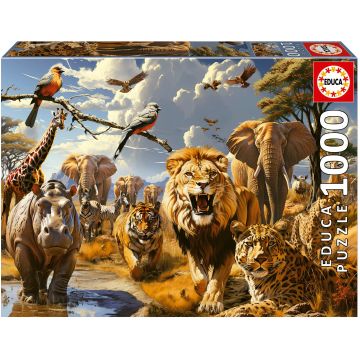 Puzzle Educa din 1000 de piese - Animale sălbatice